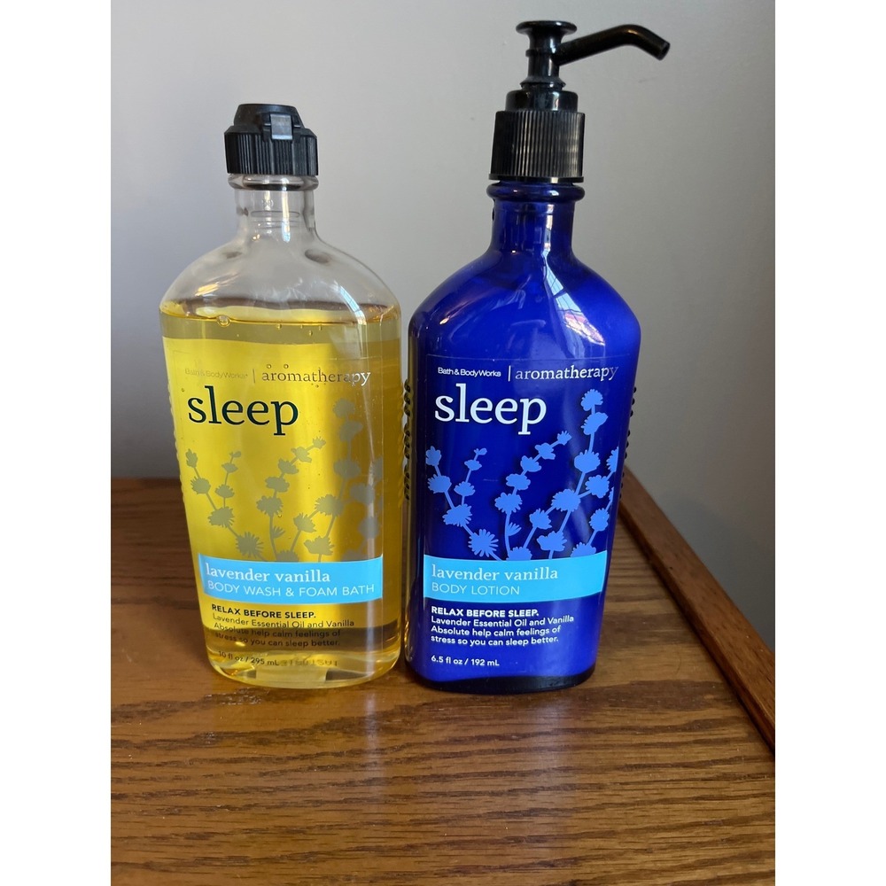 Bath & Body Works Aromatherapy Lavender Vanilla Sleep Body Lotion Foam Bath NEW